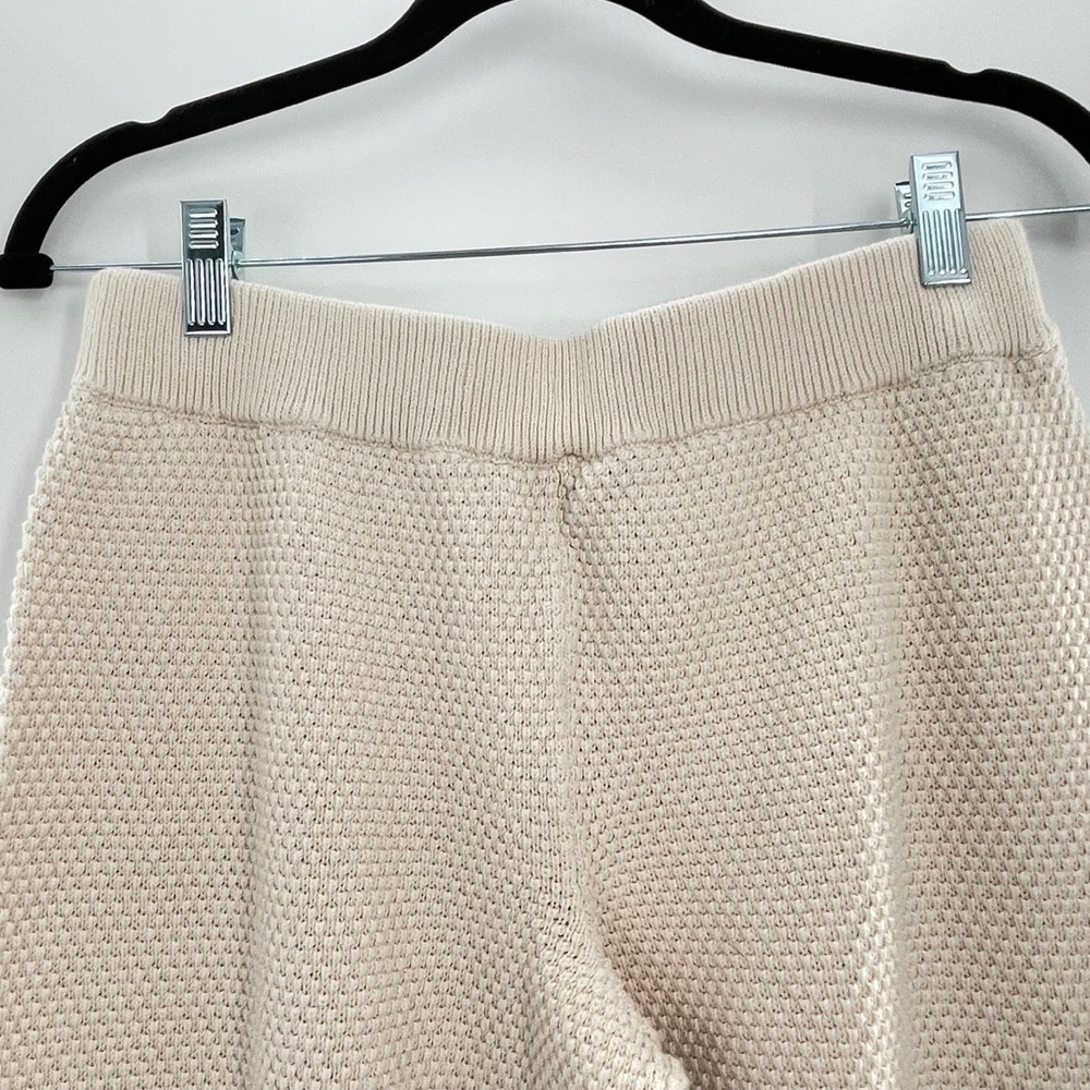 FP BEACH Women's Hailee Cream Cozy Textured Knit Mid-Rise Jogger Pants Size S/P - Picture 4 of 10